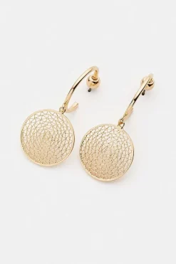 Best deal 🔥 Karen Millen Gold Plated Pendant Hoop ⭐ -Karen Millen Shoes Shop akk00865 gold xl 2