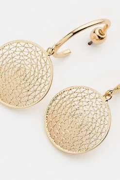 Best deal 🔥 Karen Millen Gold Plated Pendant Hoop ⭐ -Karen Millen Shoes Shop akk00865 gold xl 3