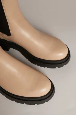 Wholesale 🔥 Karen Millen Mid Calf Leather Chelsea Boot ✨ -Karen Millen Shoes Shop akk03641 off20white xl 3