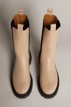 Wholesale 🔥 Karen Millen Mid Calf Leather Chelsea Boot ✨ -Karen Millen Shoes Shop akk03641 off20white xl 4