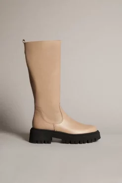 Flash Sale 👍 Karen Millen Leather Knee High Flat Boot 👏 -Karen Millen Shoes Shop akk03691 off20white xl 2