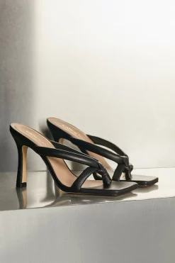 Flash Sale ⭐ Karen Millen Tubular Strap Leather 🩴 Sandal 🔥 -Karen Millen Shoes Shop akk03966 black xl 2