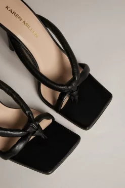 Flash Sale ⭐ Karen Millen Tubular Strap Leather 🩴 Sandal 🔥 -Karen Millen Shoes Shop akk03966 black xl 5