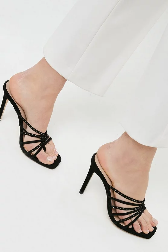 Discount ❤️ Karen Millen Crystal Embellished Strappy Suede Mule 🥰 2 Discount ❤️ Karen Millen Crystal Embellished Strappy Suede Mule 🥰 - Image 2