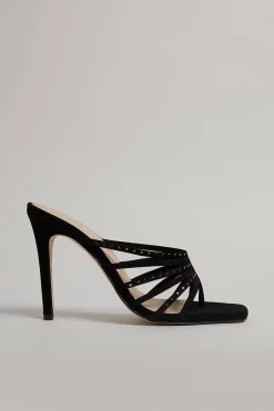 Discount ❤️ Karen Millen Crystal Embellished Strappy Suede Mule 🥰 12 Discount ❤️ Karen Millen Crystal Embellished Strappy Suede Mule 🥰 -Karen Millen Shoes Shop akk06135 black xl 3