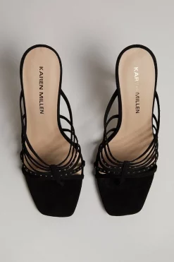 Discount ❤️ Karen Millen Crystal Embellished Strappy Suede Mule 🥰 15 Discount ❤️ Karen Millen Crystal Embellished Strappy Suede Mule 🥰 -Karen Millen Shoes Shop akk06135 black xl 6