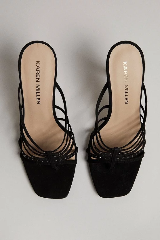 Discount ❤️ Karen Millen Crystal Embellished Strappy Suede Mule 🥰 7 Discount ❤️ Karen Millen Crystal Embellished Strappy Suede Mule 🥰 - Image 7