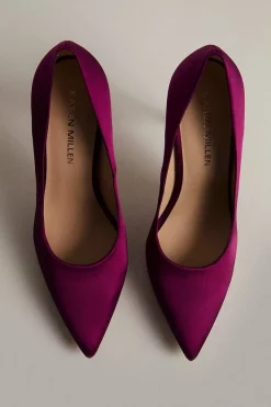 Best Sale 😍 Karen Millen Italian Satin Signature Court 👟 Shoe 😀 -Karen Millen Shoes Shop akk06559 magenta xl 4