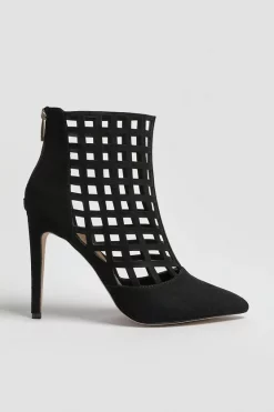 Best Sale 🤩 Karen Millen Leather Caged Ankle Boot 😉