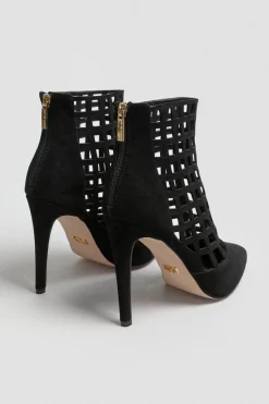 Best Sale 🤩 Karen Millen Leather Caged Ankle Boot 😉 -Karen Millen Shoes Shop akk07599 black xl 2