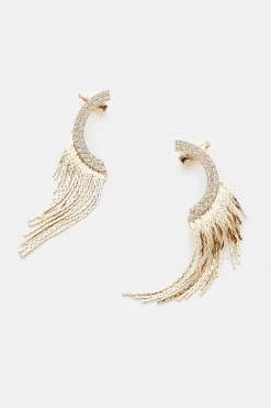 Wholesale ❤️ Karen Millen Gold Drop Ear Cuff Earrings 🎉 -Karen Millen Shoes Shop akk94624 gold xl 2