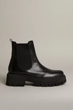 Best Sale 😉 Karen Millen Leather Ankle Chelsea Boot 🔥 -Karen Millen Shoes Shop bkk00120 black xl 2