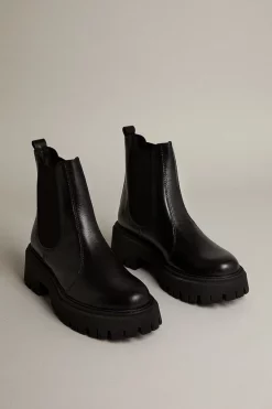 Best Sale 😉 Karen Millen Leather Ankle Chelsea Boot 🔥 -Karen Millen Shoes Shop bkk00120 black xl 3