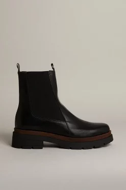 Deals 🔔 Karen Millen Leather Contrast Sole Chelsea Ankle Boot 💯 -Karen Millen Shoes Shop bkk00121 black xl 2