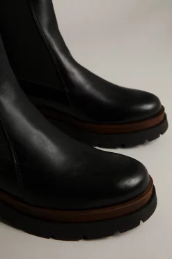 Deals 🔔 Karen Millen Leather Contrast Sole Chelsea Ankle Boot 💯 -Karen Millen Shoes Shop bkk00121 black xl 4