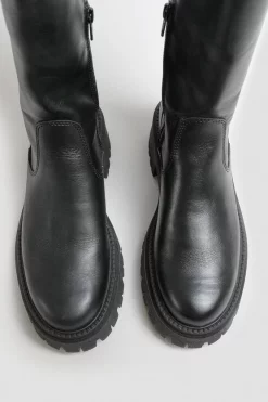 Hot Sale 😀 Karen Millen Leather Knee High Flat Boot 🔥 -Karen Millen Shoes Shop bkk00179 black xl 6