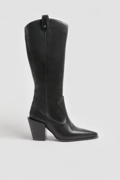 Top 10 🔥 Karen Millen Knee High Leather Western Boot 🎁