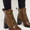 Top 10 🧨 Karen Millen Leather Elastic Strap Heeled Hiker Boot 🎁