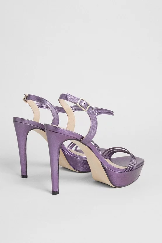 Best Pirce π₯ Karen Millen Metallic Leather Strappy Platform π©΄ Sandals π 5 Best Pirce π₯ Karen Millen Metallic Leather Strappy Platform π©΄ Sandals π - Image 5