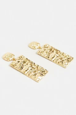 Top 10 🔔 Karen Millen Gold Plated Rectangular Statement Earrings 🔔 -Karen Millen Shoes Shop bkk00856 gold xl 2