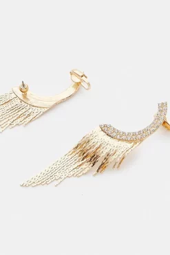 Best deal 💯 Karen Millen Ear Cuff Drop Detail Earring ✔️ -Karen Millen Shoes Shop bkk00864 gold xl 3