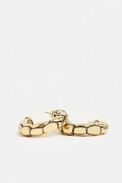 Best Sale π Karen Millen Gold Plated Croc Hoops π 7 Best Sale π Karen Millen Gold Plated Croc Hoops π -Karen Millen Shoes Shop bkk00865 gold xl 2