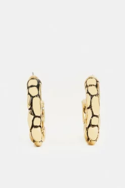 Best Sale π Karen Millen Gold Plated Croc Hoops π 8 Best Sale π Karen Millen Gold Plated Croc Hoops π -Karen Millen Shoes Shop bkk00865 gold xl 3