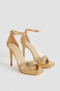 Coupon 🤩 Karen Millen Leather Square Toe Platform 🩴 Sandal 💯 -Karen Millen Shoes Shop bkk01564 gold xl 3