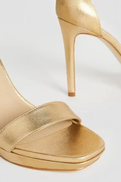 Coupon 🤩 Karen Millen Leather Square Toe Platform 🩴 Sandal 💯 -Karen Millen Shoes Shop bkk01564 gold xl 4