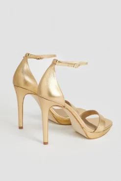 Coupon 🤩 Karen Millen Leather Square Toe Platform 🩴 Sandal 💯 -Karen Millen Shoes Shop bkk01564 gold xl 5
