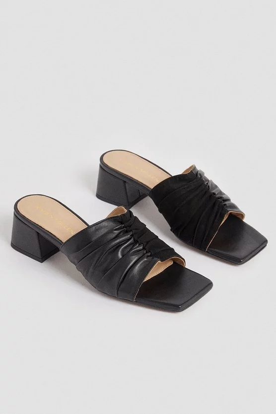 Top 10 π€© Karen Millen Leather Low Block Ruched Mule π 4 Top 10 π€© Karen Millen Leather Low Block Ruched Mule π - Image 4