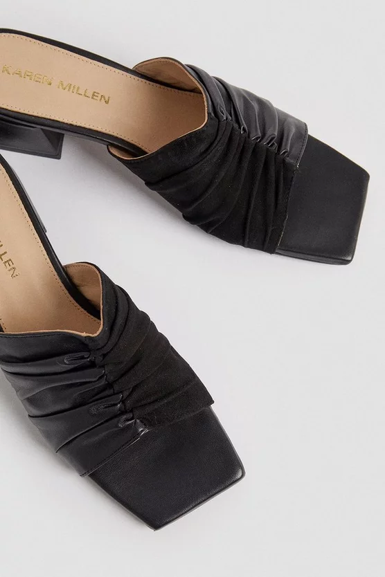 Top 10 π€© Karen Millen Leather Low Block Ruched Mule π 5 Top 10 π€© Karen Millen Leather Low Block Ruched Mule π - Image 5