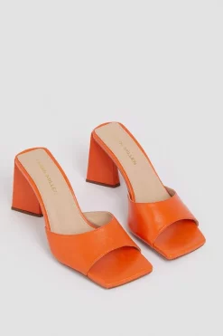 New ✨ Karen Millen Leather Prism Heeled Mule ✔️ 10 New ✨ Karen Millen Leather Prism Heeled Mule ✔️ -Karen Millen Shoes Shop bkk01737 orange xl 2