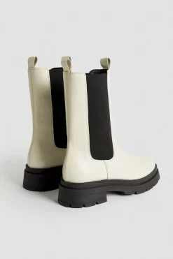 Promo 🎉 Karen Millen Leather Mid Calf Flat Boot 👍 -Karen Millen Shoes Shop bkk01842 off20white xl 3