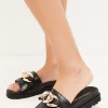 Top 10 🌟 Karen Millen Leather Chunky Chain Mule 🩴 Sandal 🥰