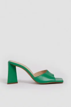 Budget 😀 Karen Millen Leather Prism Heeled Mule 🥰 -Karen Millen Shoes Shop bkk02643 green xl 3