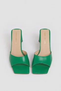 Budget 😀 Karen Millen Leather Prism Heeled Mule 🥰 -Karen Millen Shoes Shop bkk02643 green xl 5