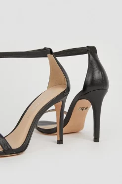 Flash Sale 👏 Karen Millen Leather Ankle Tie Heeled 🩴 Sandal 😍 -Karen Millen Shoes Shop bkk02678 black xl 3