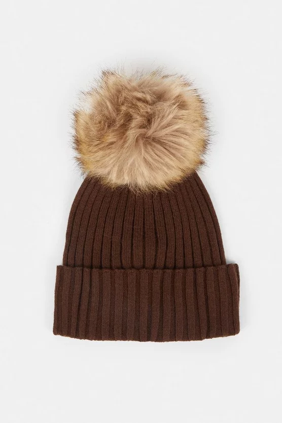 Best Pirce π Karen Millen Cashmere Blend Ribbed Pom Hat π€© 2 Best Pirce π Karen Millen Cashmere Blend Ribbed Pom Hat π€© - Image 2