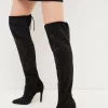 Outlet 🌟 Karen Millen Suede Over The Knee Embellished Boot 🛒