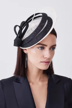 Buy 😉 Karen Millen Contrast Loop Detail Fascinator ⭐