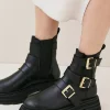 Best reviews of ⭐ Karen Millen Leather Buckle Detail Chelsea Boot 👍