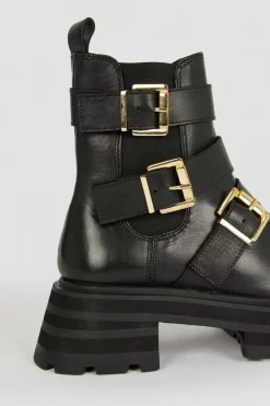 Best reviews of ⭐ Karen Millen Leather Buckle Detail Chelsea Boot 👍 -Karen Millen Shoes Shop bkk04912 black xl 3