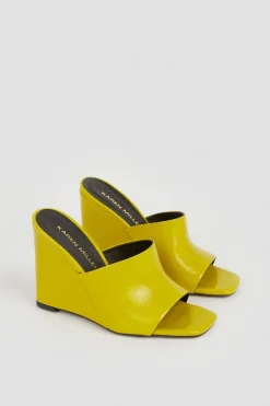 Top 10 🥰 Karen Millen Leather Wedge Open Toe Mules ✔️ -Karen Millen Shoes Shop bkk04935 lime xl 3