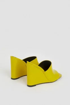 Top 10 🥰 Karen Millen Leather Wedge Open Toe Mules ✔️ -Karen Millen Shoes Shop bkk04935 lime xl 4