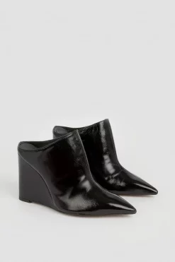 Promo 🎉 Karen Millen Leather Heeled Mule 👟 Shoe 😉 -Karen Millen Shoes Shop bkk04937 black xl 4