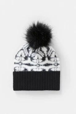 Deals 🛒 Karen Millen Fairisile Knit Eyelash Detail Pom Hat ❤️ -Karen Millen Shoes Shop bkk04985 mono xl 1
