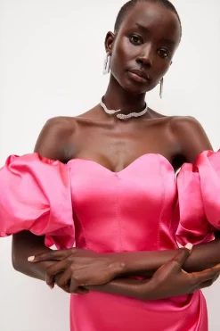 Wholesale π Karen Millen Italian Structured Satin Puff Ball Sleeves π₯ 7 Wholesale π Karen Millen Italian Structured Satin Puff Ball Sleeves π₯ -Karen Millen Shoes Shop bkk05011 bright20pink xl 2