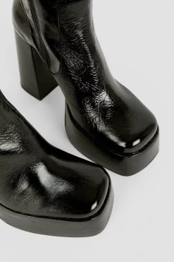 Best deal 🥰 Karen Millen Leather Platform Knee High Boot ⭐ -Karen Millen Shoes Shop bkk05135 black xl 3