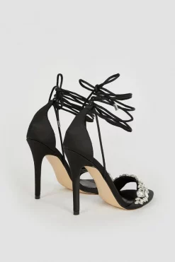 Promo 🥰 Karen Millen Embellished Strappy Stiletto Heel ✔️ -Karen Millen Shoes Shop bkk05300 black xl 5